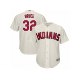 Cleveland Indians #32 Jay Bruce Replica Cream Alternate 2 Cool Base MLB Jersey