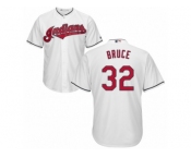 Cleveland Indians #32 Jay Bruce Replica White Home Cool Base MLB Jersey