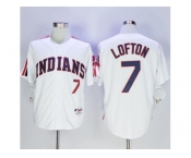 Cleveland Indians #7 Kenny Lofton White 1978 Turn Back The Clock Stitched MLB Jersey