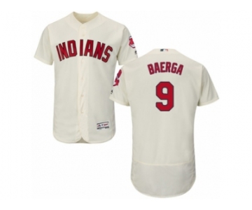 Cleveland Indians #9 Carlos Baerga Cream Flexbase Authentic Collection MLB Jersey