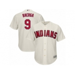 Cleveland Indians #9 Carlos Baerga Replica Cream Alternate 2 Cool Base MLB Jersey