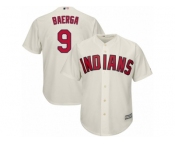 Cleveland Indians #9 Carlos Baerga Replica Cream Alternate 2 Cool Base MLB Jersey