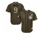 Cleveland Indians #9 Carlos Baerga Replica Green Salute to Service MLB Jersey