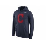 Cleveland Indians Nike Logo Performance Pullover Navy MLB Hoodie