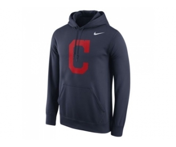 Cleveland Indians Nike Logo Performance Pullover Navy MLB Hoodie