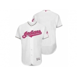 Cleveland Indians White Home 2016 Mother''s Day Flex Base Jersey