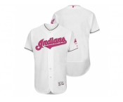 Cleveland Indians White Home 2016 Mother''s Day Flex Base Jersey