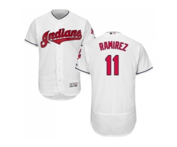 Men Cleveland Indians #11 Jose Ramirez White Flexbase Authentic Collection Stitched MLB Jersey