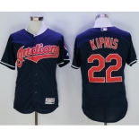 Men Cleveland Indians #22 Jason Kipnis Majestic Navy Blue Flexbase Authentic Collection Player Jersey