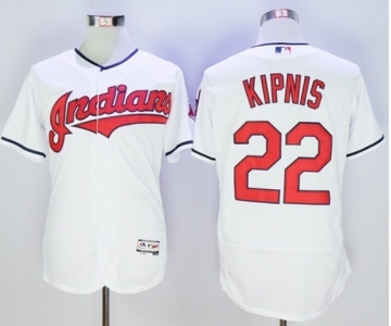 Men Cleveland Indians #22 Jason Kipnis Majestic White Flexbase Authentic Collection Player Jersey