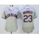 Men Cleveland Indians #23 Michael Brantley Majestic Gray Flexbase Authentic Collection Player Jersey