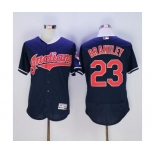 Men Cleveland Indians #23 Michael Brantley Majestic Navy Blue Flexbase Authentic Collection Jersey