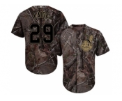 Men Cleveland Indians #29 Satchel Paige Camo Realtree Collection Cool Base Stitched MLB Jersey