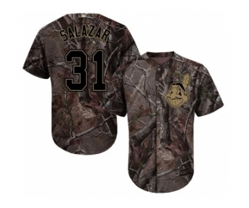 Men Cleveland Indians #31 Danny Salazar Camo Realtree Collection Cool Base Stitched MLB Jersey