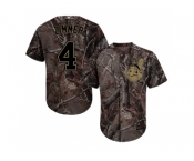 Men Cleveland Indians #4 Bradley Zimmer Camo Realtree Collection Cool Base Stitched MLB Jersey