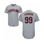 Men Cleveland Indians #99 Ricky Vaughn Majestic Grey Flexbase Authentic Collection Player Jersey