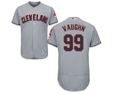 Men Cleveland Indians #99 Ricky Vaughn Majestic Grey Flexbase Authentic Collection Player Jersey