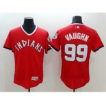 Men Cleveland Indians #99 Ricky Vaughn Majestic Red Flexbase Authentic Collection Cooperstown Jersey