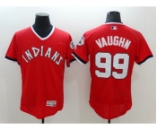 Men Cleveland Indians #99 Ricky Vaughn Majestic Red Flexbase Authentic Collection Cooperstown Jersey