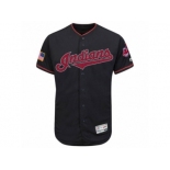 Men Cleveland Indians Blank Majestic Navy 2016 Independence Day Stars & Stripes Flex Base Team Jersey