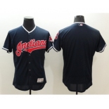 Men Cleveland Indians Blank Majestic Navy Blue Flexbase Authentic Collection Jersey