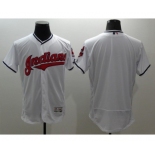 Men Cleveland Indians Blank Majestic White Flexbase Authentic Collection Team Jersey