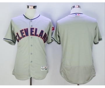 Men Cleveland Indians Majestic Blank Gray Flexbase Authentic Collection Team Jersey