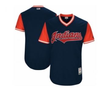 Men's 2017 Little League World Series Cleveland Indians Navy Jersey