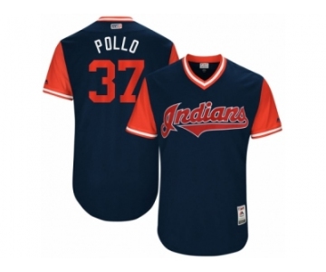 Men's 2017 Little League World Series Indians #37 Cody Allen Pollo Navy Jersey