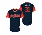 Men's 2017 Little League World Series Indians Danny Salazar #31 Sally Navy Jerse