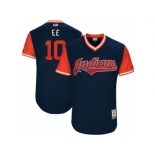 Men's 2017 Little League World Series Indians Edwin Encarnacion #10 EE Navy Jersey