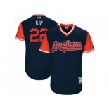 Men's 2017 Little League World Series Indians Jason Kipnis #22 Kip Navy Jersey