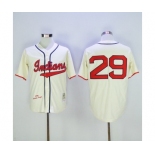 Men's Cleveland Indians 1948 #29 Satchel Paige Mitchell & Ness Cream Authentic Throwback Jersey