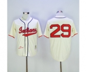 Men's Cleveland Indians 1948 #29 Satchel Paige Mitchell & Ness Cream Authentic Throwback Jersey