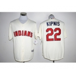 Men's Cleveland Indians #22 Jason Kipnis Majestic Cream Official Cool Base Player Jersey