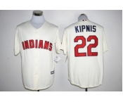 Men's Cleveland Indians #22 Jason Kipnis Majestic Cream Official Cool Base Player Jersey