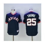 Men's Cleveland Indians #25 Jim Thome Majestic Navy Blue Authentic 1976 Turn Back the Clock Player Jersey