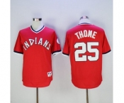 Men's Cleveland Indians #25 Jim Thome Majestic Red Authentic 1976 Turn Back the Clock Player Jersey