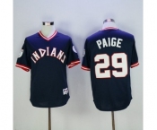 Men's Cleveland Indians #29 Satchel Paige Majestic Navy Authentic 1976 Turn Back the Clock Player Jersey