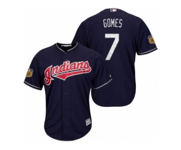 Men's Cleveland Indians #7 Yan Gomes 2017 Spring Training Cool Base Stitched MLB Jersey