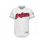 Men's Cleveland Indians Majestic Balnk White Flexbase Authentic Collection Team Jersey