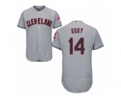 Men's Majestic Cleveland Indians #14 Larry Doby Grey Flexbase Authentic Collection MLB Jersey