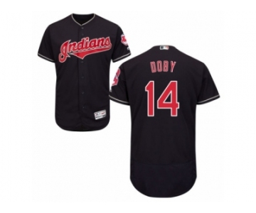 Men's Majestic Cleveland Indians #14 Larry Doby Navy Blue Flexbase Authentic Collection MLB Jersey