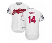 Men's Majestic Cleveland Indians #14 Larry Doby White 2016 World Series Bound Flexbase Authentic Collection MLB Jersey