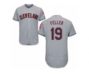 Men's Majestic Cleveland Indians #19 Bob Feller Grey Flexbase Authentic Collection MLB Jersey