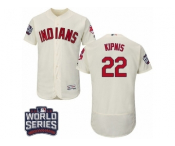 Men's Majestic Cleveland Indians #22 Jason Kipnis Cream 2016 World Series Bound Flexbase Authentic Collection MLB Jersey