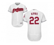 Men's Majestic Cleveland Indians #22 Jason Kipnis White Flexbase Authentic Collection MLB Jersey