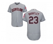 Men's Majestic Cleveland Indians #23 Michael Brantley Grey Flexbase Authentic Collection MLB Jersey