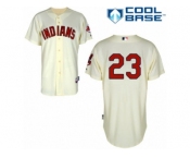 Men's Majestic Cleveland Indians #23 Michael Brantley Replica Cream Alternate 2 Cool Base MLB Jersey