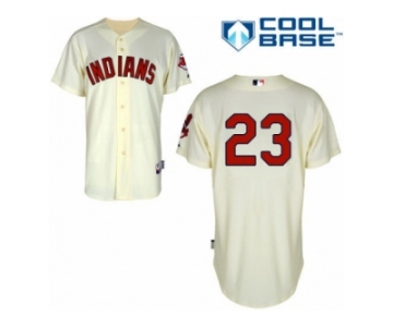 Men's Majestic Cleveland Indians #23 Michael Brantley Replica Cream Alternate 2 Cool Base MLB Jersey